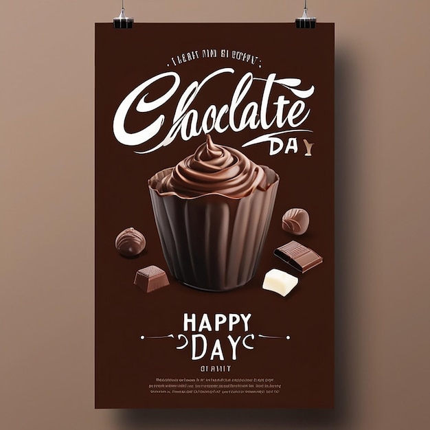 Photo world chocolate day celebration poster design