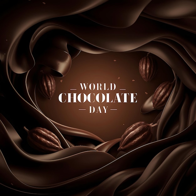 World Chocolate Day Creative typography concept