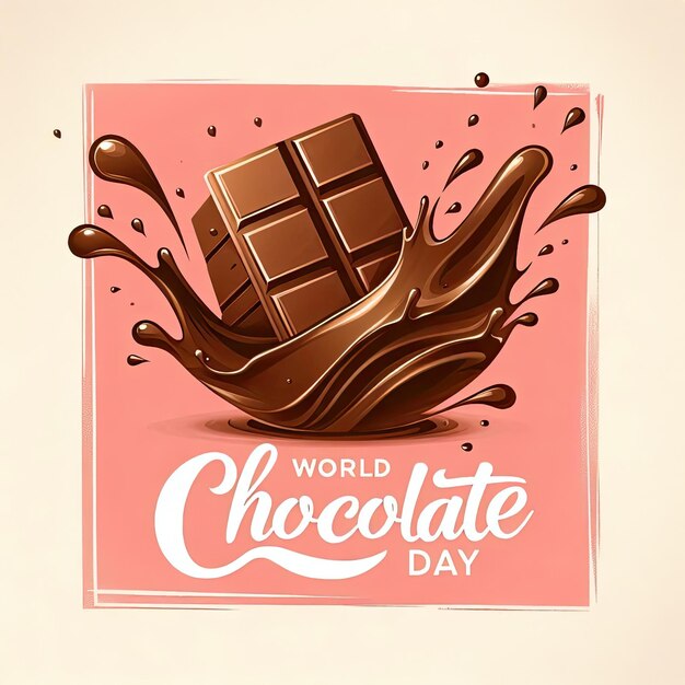 World chocolate day illustration chocolate day World chocolate day poster happy World chocolate day happy chocolate day social media poster post banner happy poster July 7 vector design