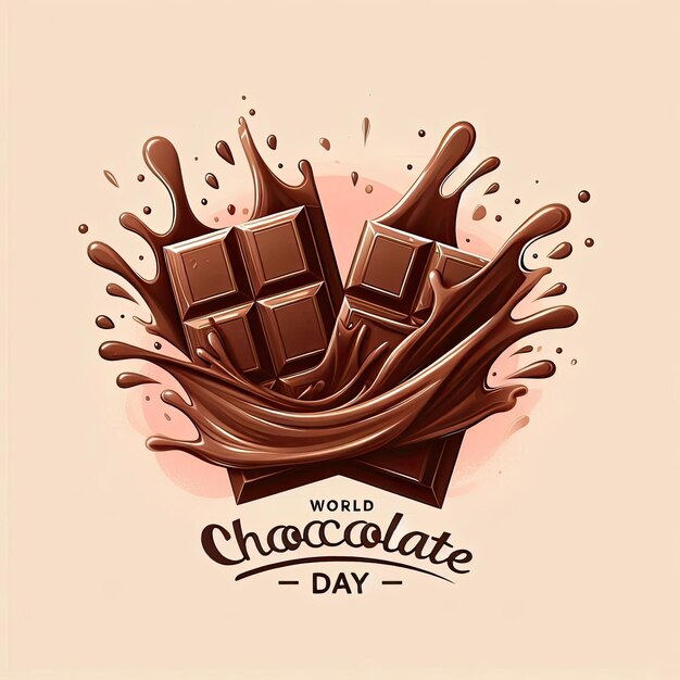 World chocolate day illustration chocolate day World chocolate day poster happy World chocolate day happy chocolate day social media poster post banner happy poster July 7 vector design