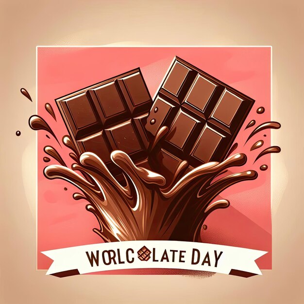 World chocolate day illustration chocolate day World chocolate day poster happy World chocolate day happy chocolate day social media poster post banner happy poster July 7 vector design