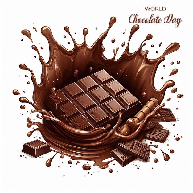 World Chocolate Day illustration Chocolate Day World Chocolate Day poster Happy World Chocolate Day