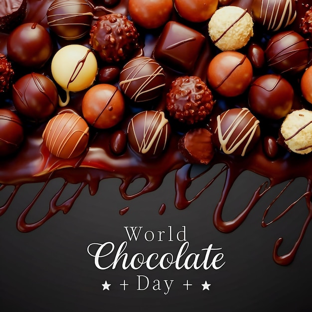 world chocolate day poster banner for social media