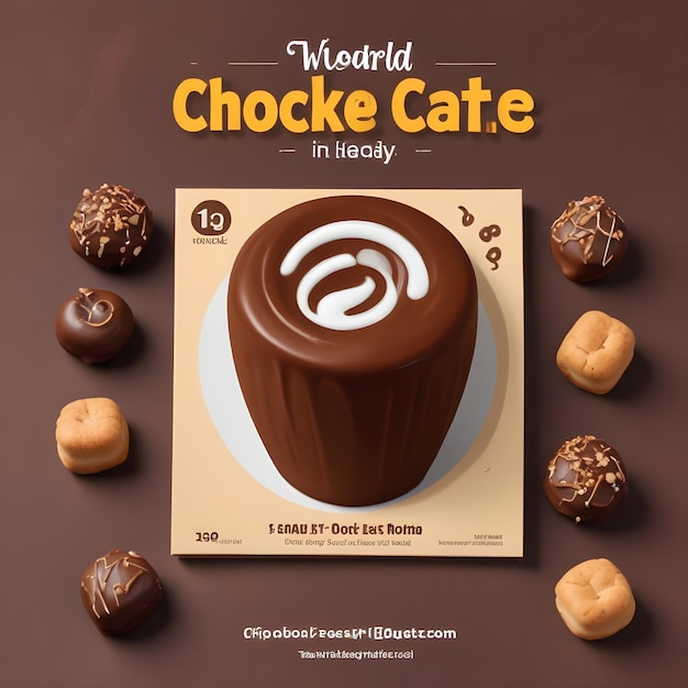 Photo world chocolate day social media post design