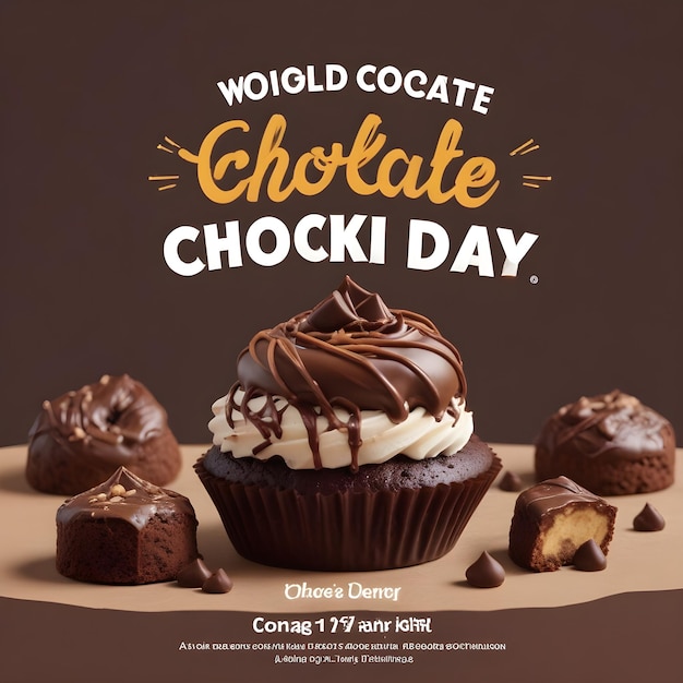 Photo world chocolate day social media post design