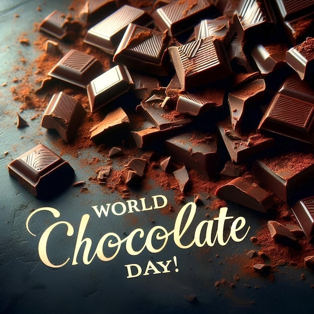 World chocolate day social media poster