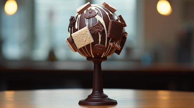 world chocolate day vector illustration Chocolate globe illustration