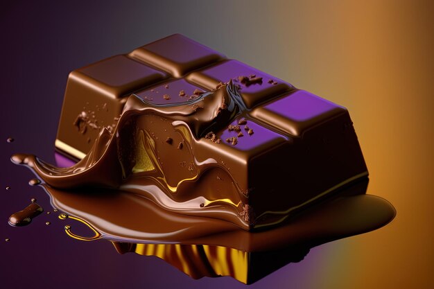 World chocolate day Yummy food day gifting enjoying and making chocolate Delicious chocolate dessert a way to show their affection for those they care about Sweet food Generative AI