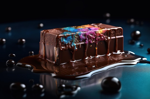 World chocolate day Yummy food day gifting enjoying and making chocolate Delicious chocolate dessert a way to show their affection for those they care about Sweet food Generative AI