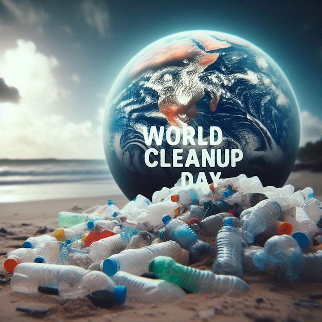 World cleanup day background