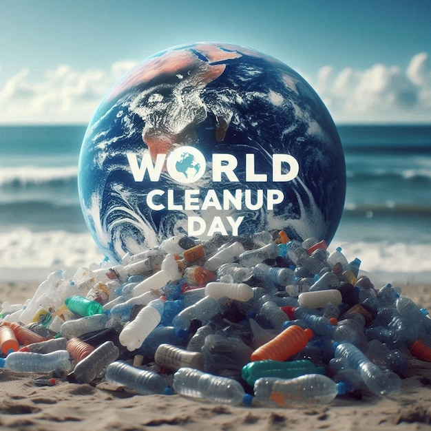 World cleanup day background