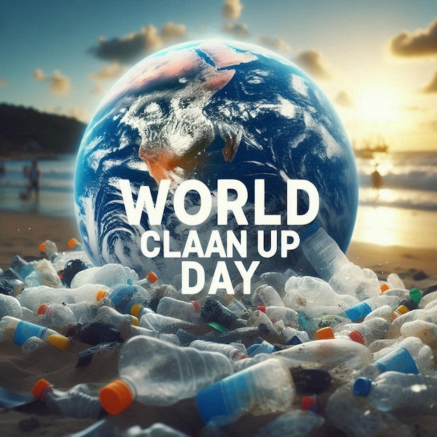 World cleanup day background