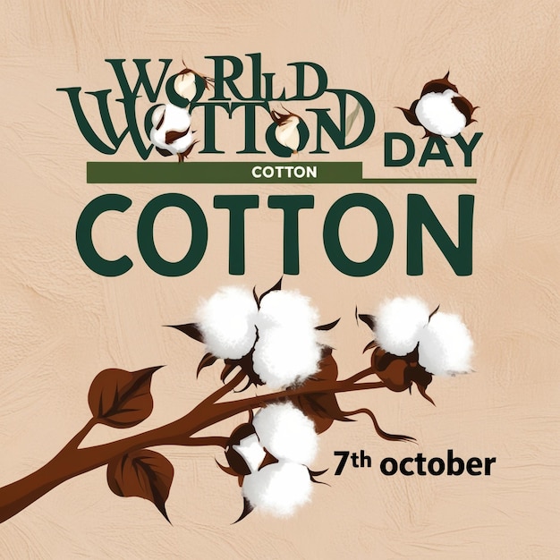 World Cotton Day Banner Template