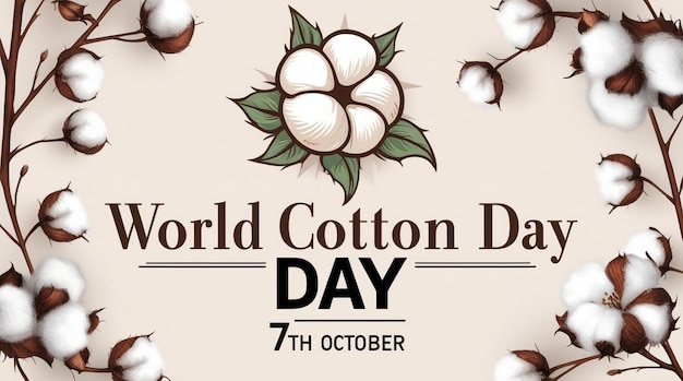 World Cotton Day Banner Template