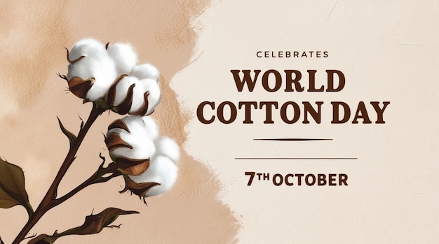 World Cotton Day Banner Template