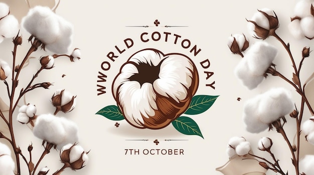 World Cotton Day Banner Template