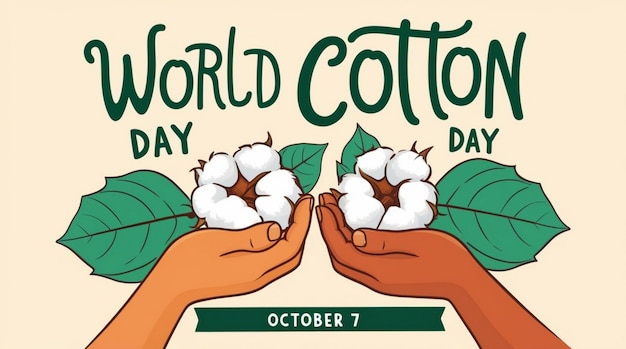 Photo world cotton day banner