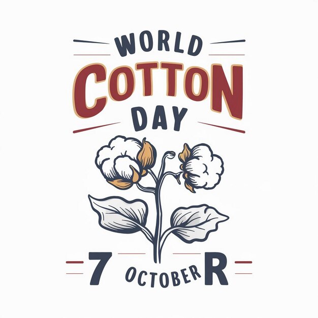 Photo world cotton day illustration