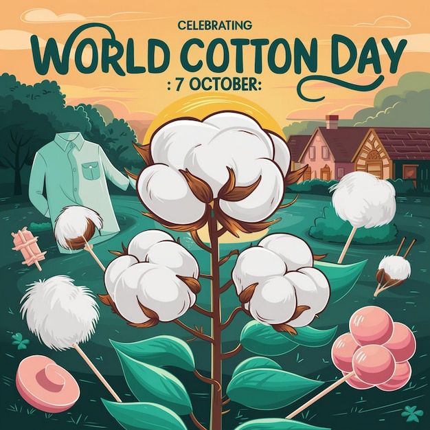 World Cotton Day Illustration