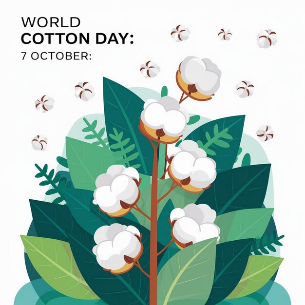 Photo world cotton day illustration