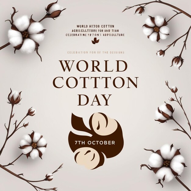 World Cotton Day October 7 Banner Design