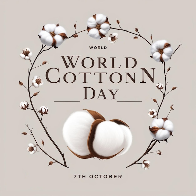 World Cotton Day October 7 Banner Design