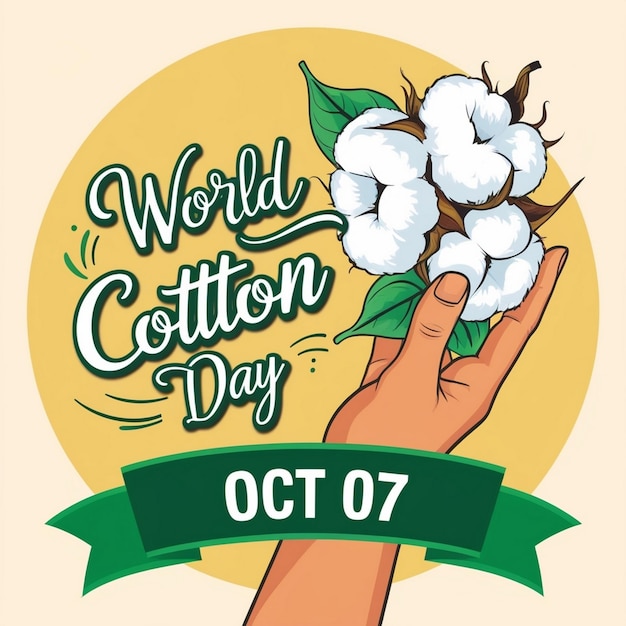 World Cotton Day October 7 Banner Design