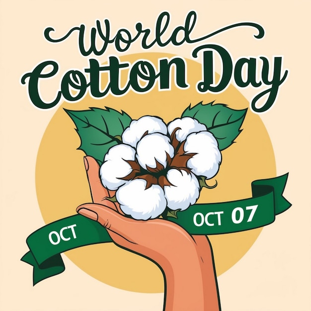 World Cotton Day October 7 Banner Design