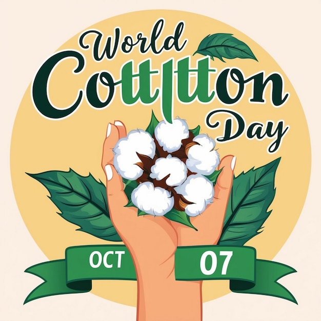 World Cotton Day October 7 Banner Design