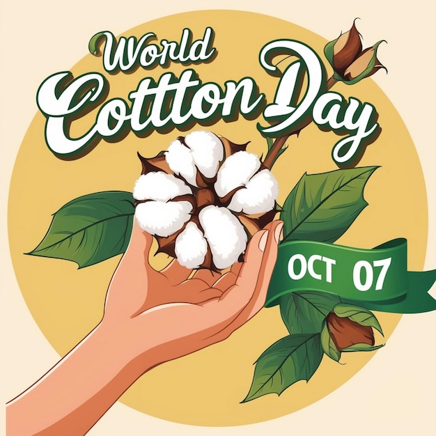 World Cotton Day October 7 Banner Design