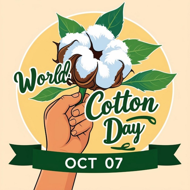 World Cotton Day October 7 Banner Design