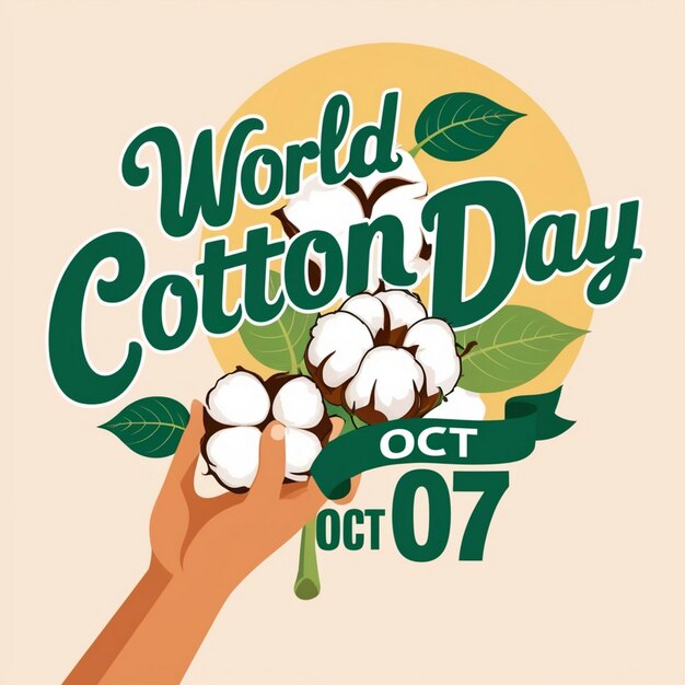 World Cotton Day October 7 Banner Design