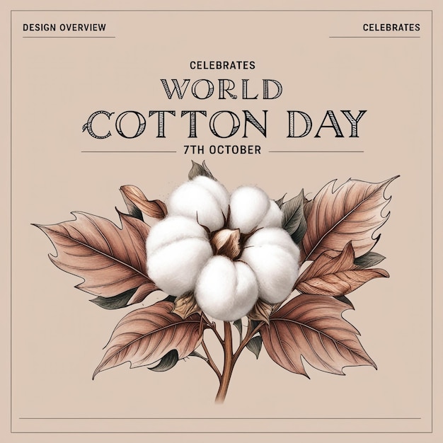 Photo world cotton day promotional banner