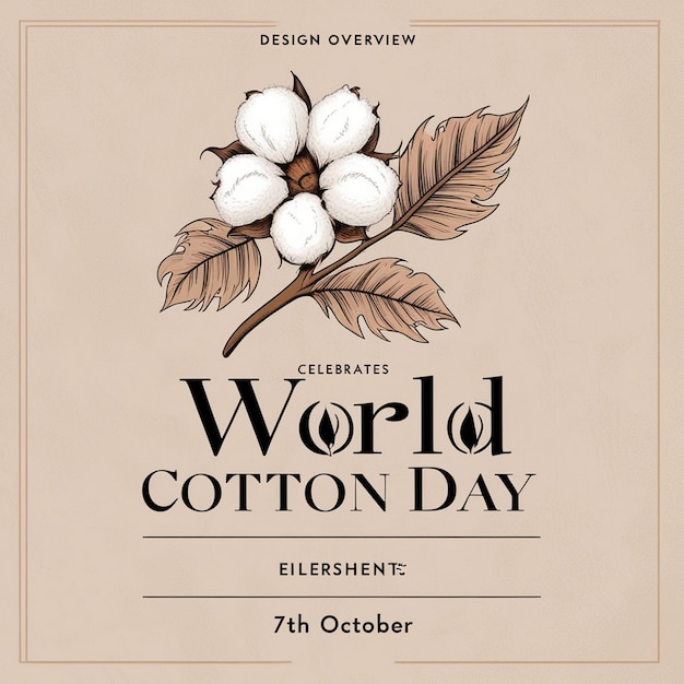 Photo world cotton day promotional banner