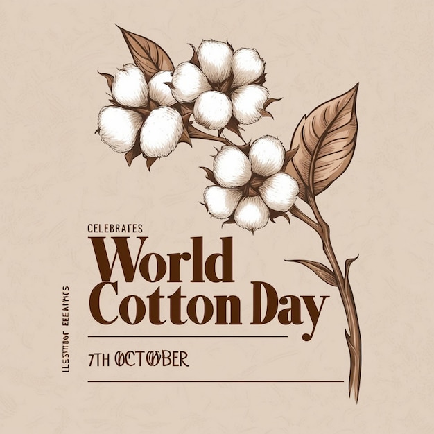 Photo world cotton day promotional banner