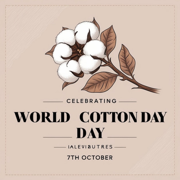 Photo world cotton day promotional banner