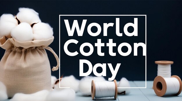 Photo world cotton day template design