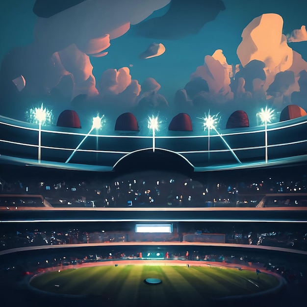 World Cup 2023 stadium score background _ ai generated