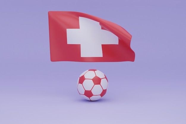 World cup flag and ball Switzerland