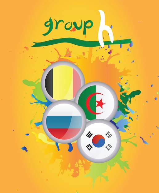 World cup group h vector