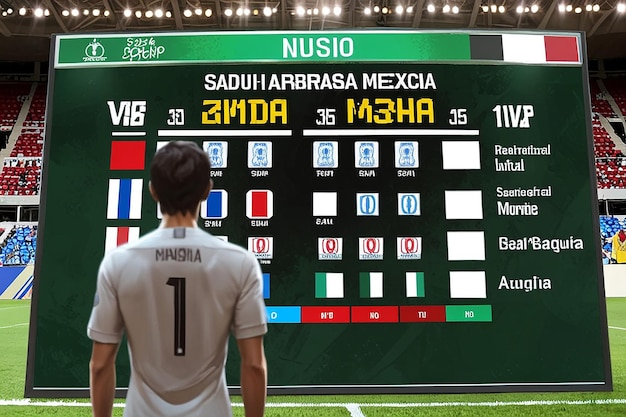 Photo world cup group stage matches saudi arabia vs mexico scoreboard broadcast