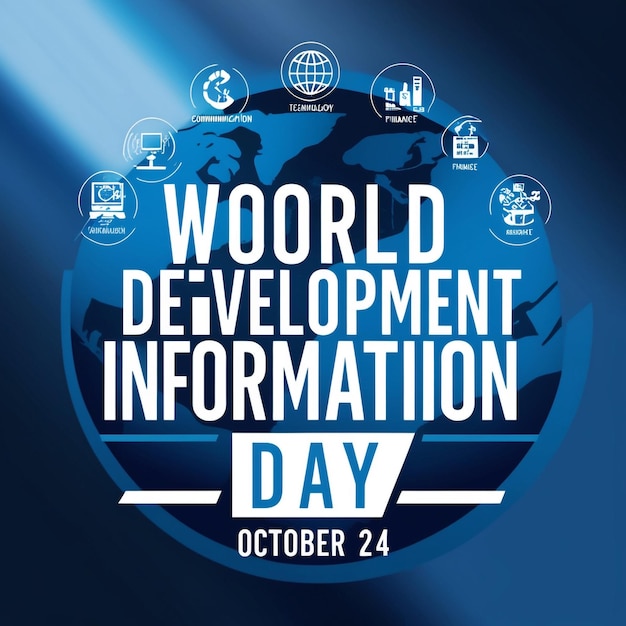 world development information day celebrate Holiday concept Template