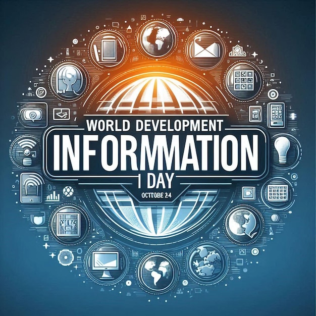 world development information day celebrate Holiday concept Template