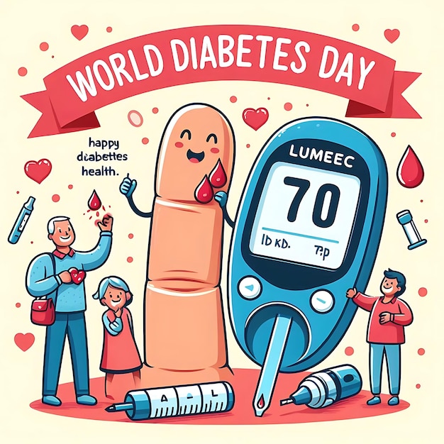 Photo world diabetes day background illustration