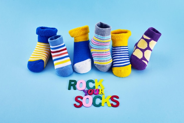 World Down syndrome day background Rock you socks