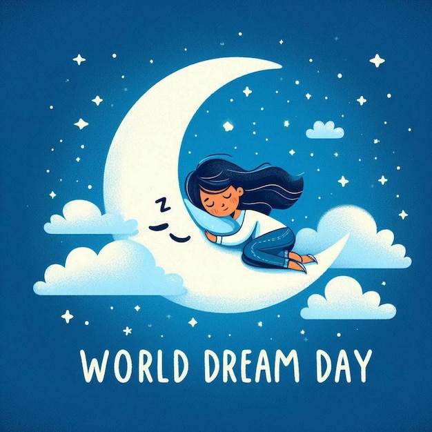 World Dream Day Banner Design Featuring Cartoon Character Jpg