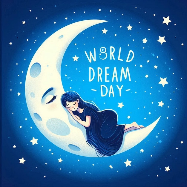 World Dream Day Banner Design Featuring Cartoon Character Jpg