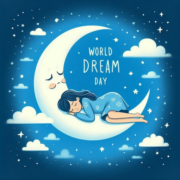 World Dream Day Banner Design Featuring Cartoon Character Jpg