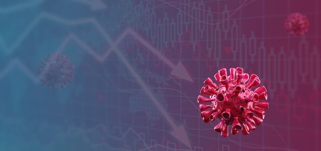 World economy and corona virus concept. The impact of coronavirus on the stock exchange.