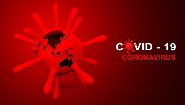 World economy and corona virus concept. The impact of coronavirus on the world. 3d illustration